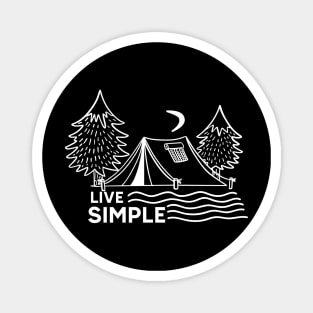 Live Simple Camping Magnet